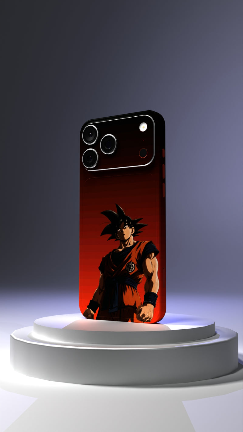 "Goku in Fiery Red" Anime Mobile Skin