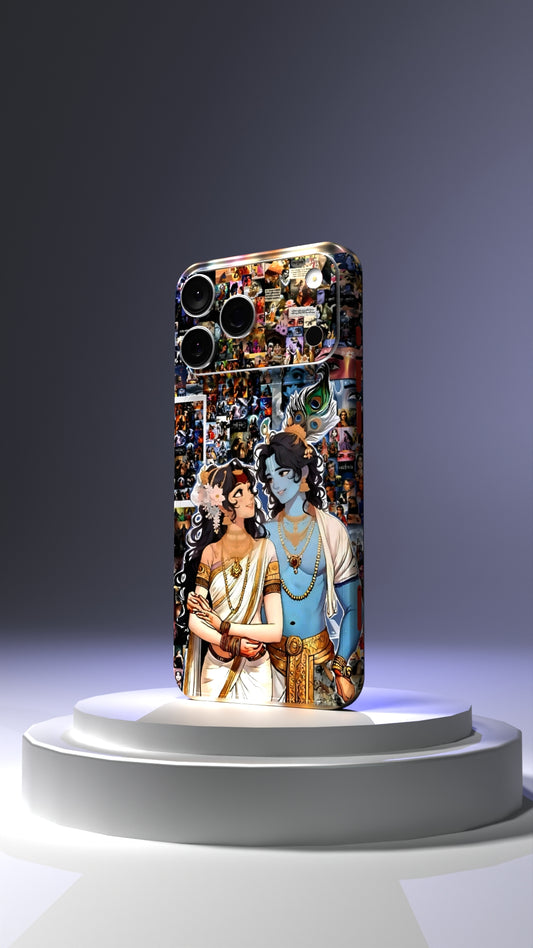 Radha Krishna Divine Love Mobile Skin