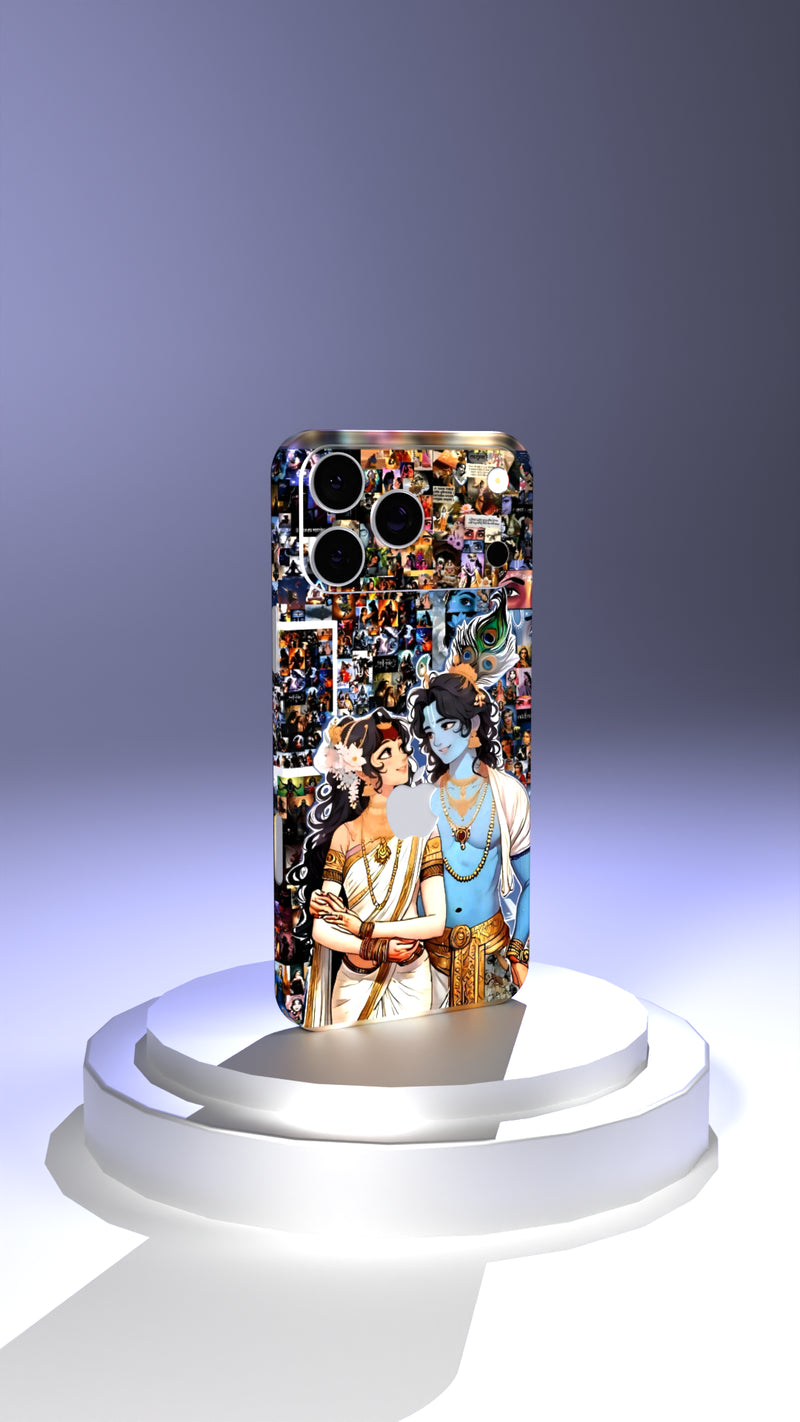 Radha Krishna Divine Love Mobile Skin