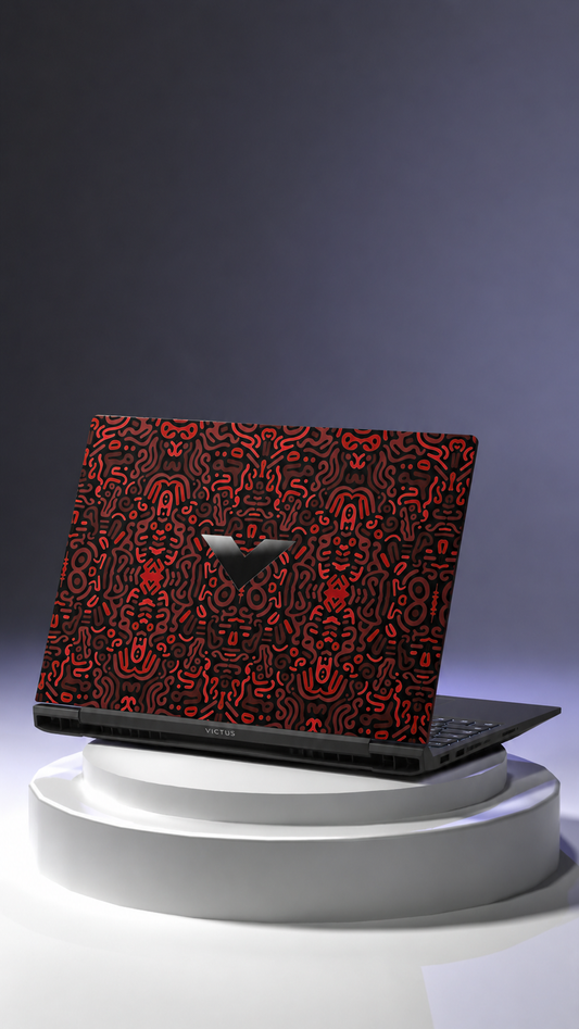 Laptop red black Matt Skin