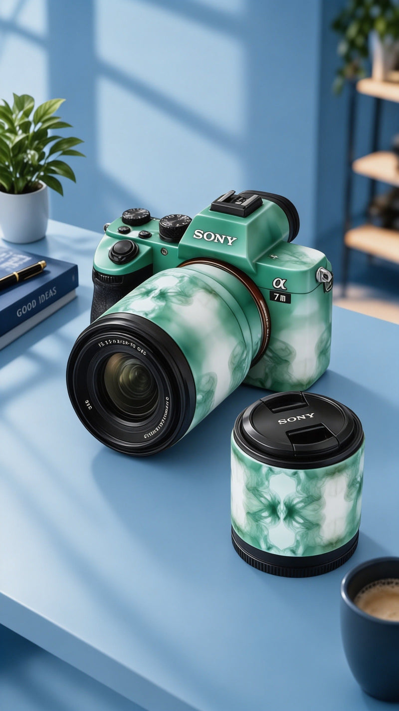 Camera Skin green and white