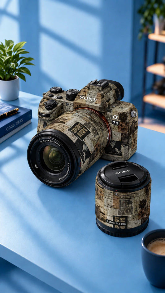 Camera Skin newspaper pattern