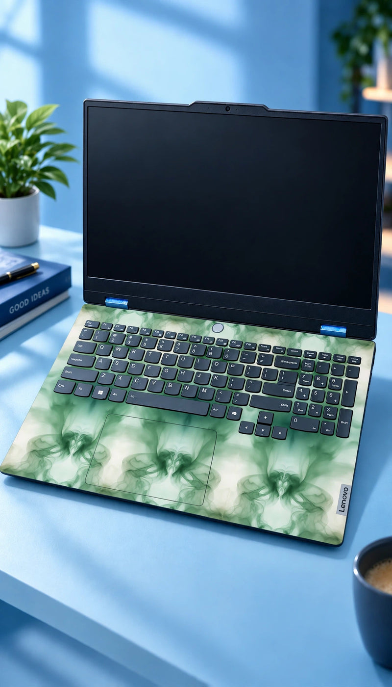 Laptop light green  skin